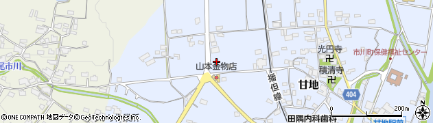兵庫県神崎郡市川町甘地444周辺の地図
