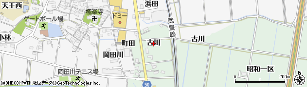 愛知県東浦町（知多郡）緒川（古川）周辺の地図