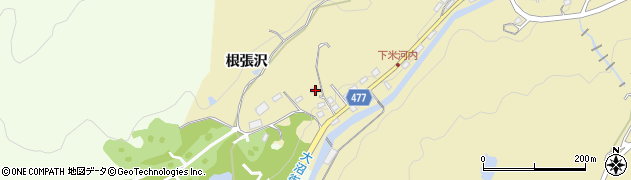 愛知県岡崎市米河内町（根張沢）周辺の地図