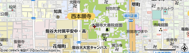 京都府京都市下京区本願寺門前町周辺の地図