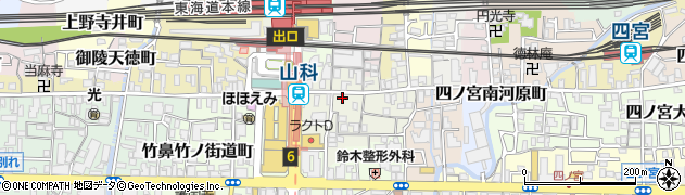 京都府京都市山科区安朱南屋敷町16周辺の地図