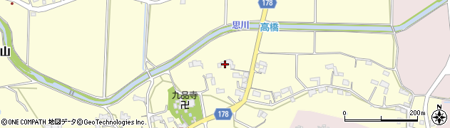 滋賀県甲賀市水口町下山周辺の地図