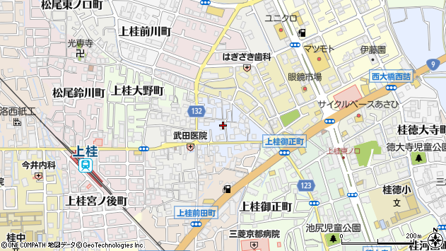 〒615-8214 京都府京都市西京区上桂東居町の地図