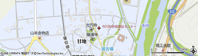 兵庫県神崎郡市川町甘地385周辺の地図