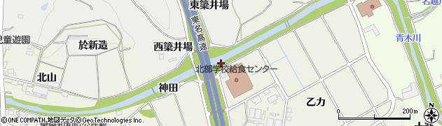 愛知県岡崎市東阿知和町（神田）周辺の地図