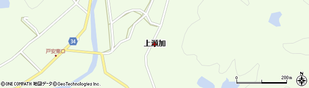 兵庫県市川町（神崎郡）上瀬加周辺の地図