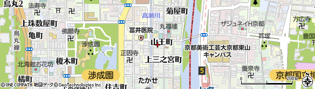 京都府京都市下京区山王町周辺の地図