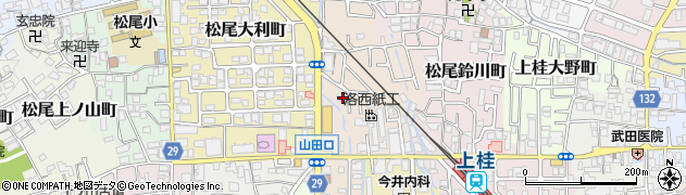 京都府京都市西京区松尾木ノ曽町周辺の地図