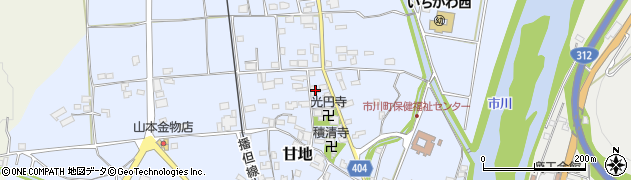 兵庫県神崎郡市川町甘地379周辺の地図