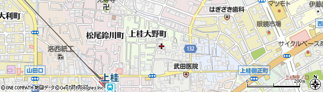 京都府京都市西京区上桂西居町62周辺の地図