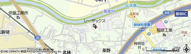 愛知県知立市新林町（小深田）周辺の地図
