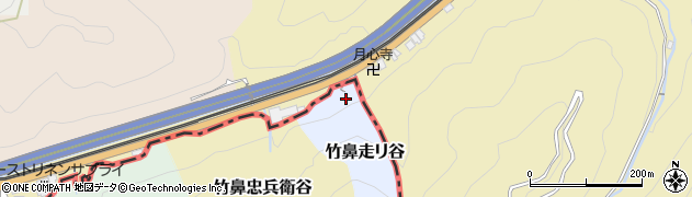 京都府京都市山科区竹鼻走リ谷周辺の地図