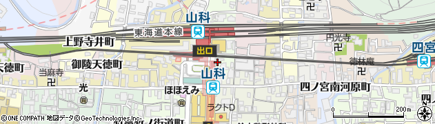 初美寿司ＪＲ山科駅前店周辺の地図