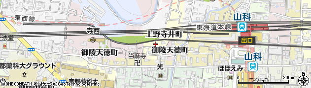 京都府京都市山科区上野寺井町周辺の地図