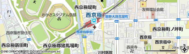 セブンイレブン西京極駅前店周辺の地図