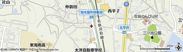 愛知県東海市加木屋町仲新田76周辺の地図