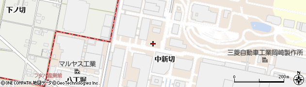 愛知県岡崎市橋目町中新切周辺の地図