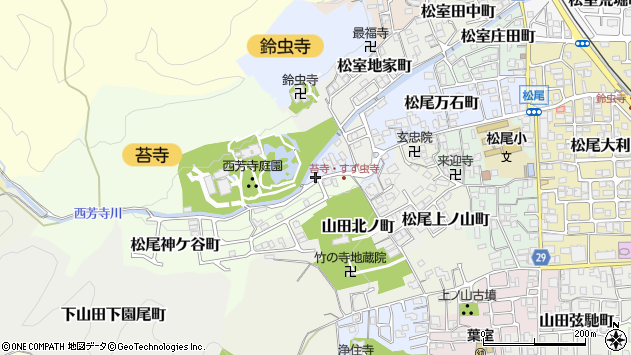 〒615-8287 京都府京都市西京区松尾万石町の地図