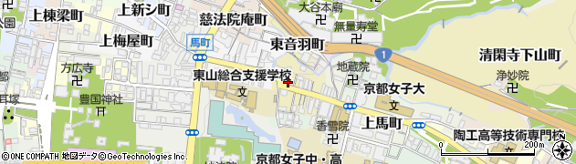 京都府京都市東山区下馬町周辺の地図