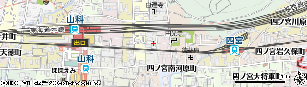 京都府京都市山科区安朱東海道町3周辺の地図