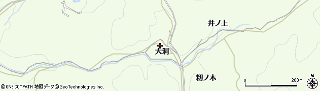 愛知県岡崎市滝町（大洞）周辺の地図