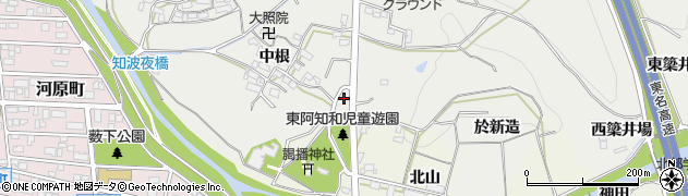 愛知県岡崎市西阿知和町（於新造）周辺の地図