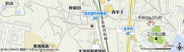 愛知県東海市加木屋町仲新田77周辺の地図