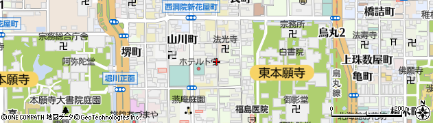 京都府京都市下京区四本松町周辺の地図