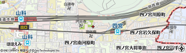 京都府京都市山科区四ノ宮泉水町周辺の地図