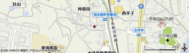 愛知県東海市加木屋町仲新田83周辺の地図