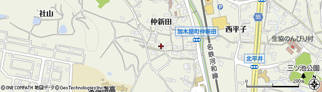 愛知県東海市加木屋町仲新田36周辺の地図