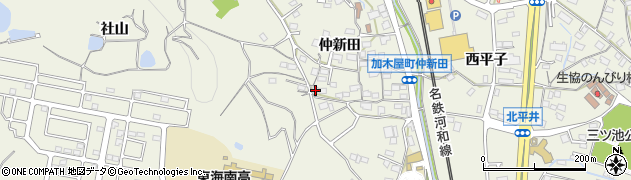 愛知県東海市加木屋町仲新田34周辺の地図