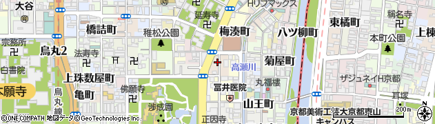 京都府京都市下京区大工町周辺の地図