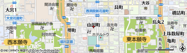 京都府京都市下京区山川町周辺の地図