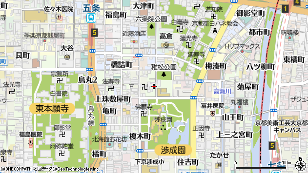 〒600-8198 京都府京都市下京区若松町の地図