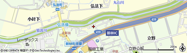 愛知県知立市新林町（欠藪）周辺の地図