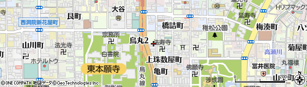 京都府京都市下京区高槻町周辺の地図