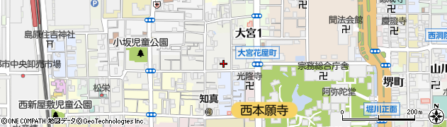 京都府京都市下京区突抜一丁目周辺の地図