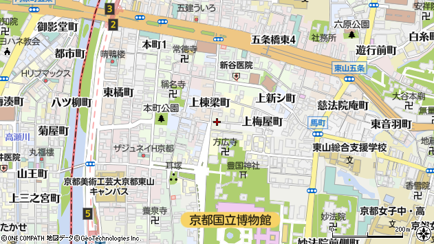 〒605-0938 京都府京都市東山区南梅屋町の地図