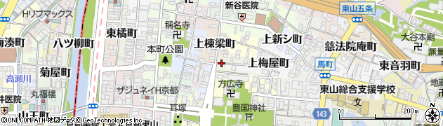 京都府京都市東山区南梅屋町周辺の地図