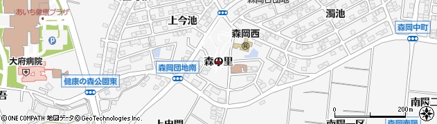 愛知県東浦町（知多郡）森岡（森の里）周辺の地図