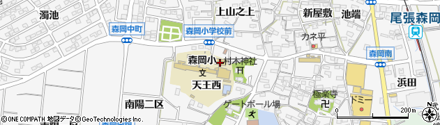 東浦町役場　森岡児童館周辺の地図