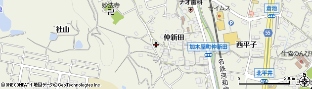 愛知県東海市加木屋町仲新田6周辺の地図