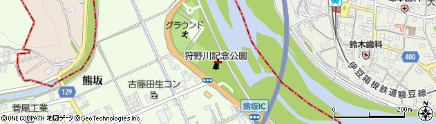 伊豆市役所　狩野川記念公園周辺の地図