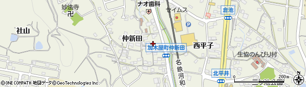 愛知県東海市加木屋町仲新田63周辺の地図