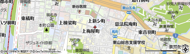 京都府京都市東山区上梅屋町175周辺の地図