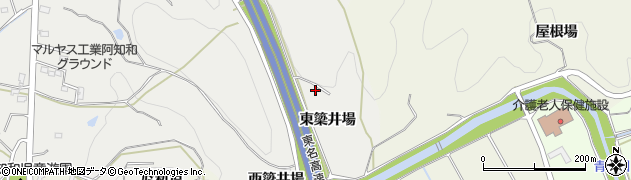 愛知県岡崎市西阿知和町（東簗井場）周辺の地図