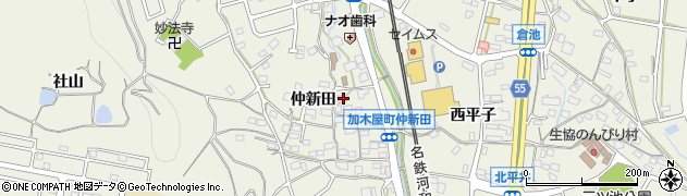 愛知県東海市加木屋町仲新田65周辺の地図