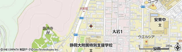 静岡県静岡市葵区大岩町周辺の地図