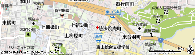 京都府京都市東山区慈法院庵町周辺の地図